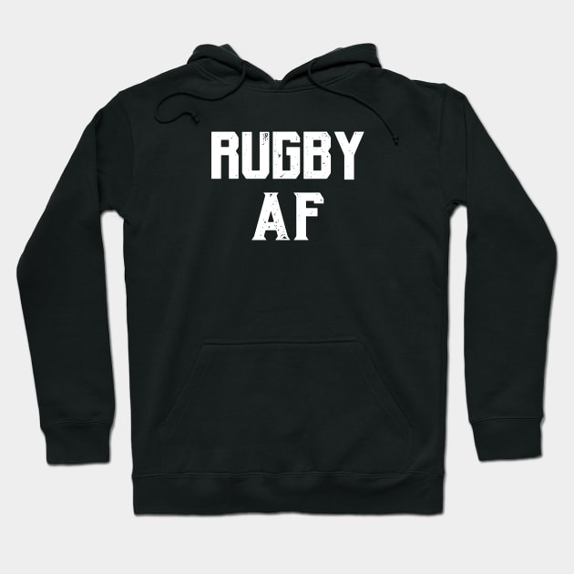 Rugby AF text Hoodie by atomguy